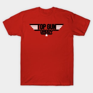 Top Gun Daddy - black and white T-Shirt